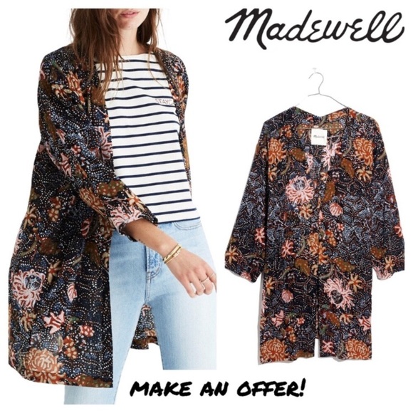 Madewell Tops - Madewell L robe jacket kimono sea floral festival